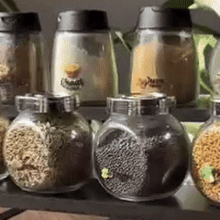 3D Waterproof Kitchen Spice Jar Label Stickers (Pack of 1 - 60 Stickers)