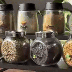 3D Waterproof Kitchen Spice Jar Label Stickers (Pack of 1 - 60 Stickers)