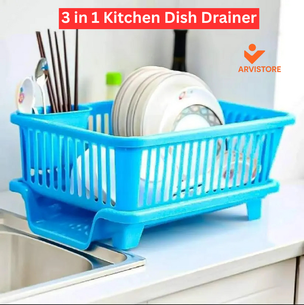 3 in 1 Kitchen Dish Drainer